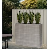 thumbnail of METRO PROFESSIONAL Blumentopf/Raumtrenner mit  4 Pflanzeinsätze Barbados, Polyrattan, steingrau