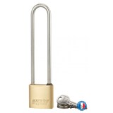 thumbnail of Cadenas à clé Mach 3, laiton, extérieur, anse haute acier, 40mm, 2 clés - THIRARD