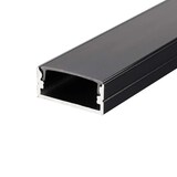 thumbnail of 2m Schwarzer LED Aluprofil Alu Schiene Kanal System für LED-Streifen mit 2 Abdeckungen Profil N