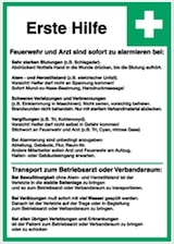 thumbnail of Schild Erste-Hilfe-Tafel, Kunststoff, 297x420 mm