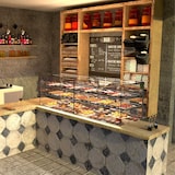 thumbnail of MBH - Vetrina espositiva neutra professionale 600 mm 2 ripiani vetri dritti. Espositore neutro da banco porta brioches per bar e pasticceria.