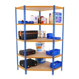 thumbnail of PROREGAL Étagère d'angle Muli - 180 x 90 x 30 cm - Charge maximale : 200 kg - Bleu et orange
