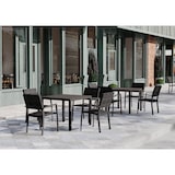 thumbnail of METRO PROFESSIONAL Mesa de jantar Balsario, alumínio/PE rattan, 90 x 90 cm, quadrada, preta