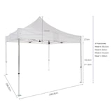 thumbnail of Carpa Cenador Plegable Profesional Aluminio Expert 3x3 Rojo | Estructura Hexagonal 40x40x1,6 mm | Resistente para Exterior y Eventos