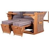 thumbnail of Strandkorb deVries PURE® Friesland Sylt XL - PE white kubu - Dessin 235 - inkl. Schutzhülle