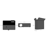 thumbnail of Videoprojecteur LED 1080P HD Portable 1800ANSL 100 Pouces 4K HDMI EU Plug YONIS
