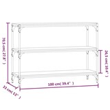 thumbnail of vidaXL Bücherregal Sonoma-Eiche 100x33x70,5 cm Holzwerkstoff und Stahl
