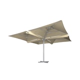 thumbnail of METRO PROFESSIONAL Ombrellone sospeso a 4 teste Tomoko, alluminio, 2 x 2 m, idrorepellente, beige/platino