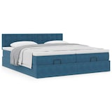 thumbnail of vidaXL Ottoman-Bett mit Matratzen Dunkelblau 160x200 cm Samt