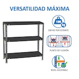 thumbnail of SimonRack Metallregal mit Schrauben 1000x1000x300 mm, 3 Böden, 100 kg Biegepunkt, Anthrazit - Comfort