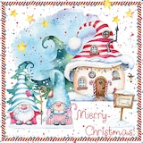 thumbnail of 20 Servietten Papier 33x33cm 3-lagig - hochwertige Einweg Papierservietten Weihnachtsservietten Herr und Frau Gnom an Weihnachten Motivservietten