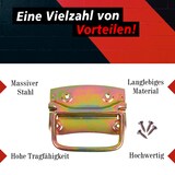 thumbnail of PRIOstahl Kistengriff Griff 1 Stück Gelb 120 x 80mm + Befestigungsschrauben aus Stahl für Truhe Box