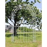 thumbnail of DanDiBo Rosenbogen mit Tür Verzinkt Breite 140 cm Rundbogen Feuerverzinkt Wetterfest Massiv Volleisen Rankhilfe
