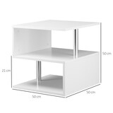 thumbnail of HOMCOM Tavolino Da Salotto con Ripiani Arredamento in Legno Bianco
