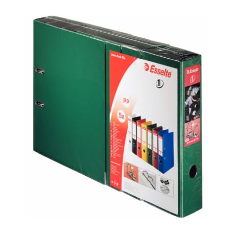 Esselte Binder Power N°1, 7,5 cm Rücken, grün, 5er-Pack
