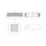 thumbnail of Dmora Mobile porta TV Desteve, Credenza da soggiorno, Armadio basso per TV, Base parete attrezzata, 180x43h60 cm, Antracite e Bianco