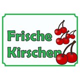 thumbnail of Verkaufsschild Schild Frische Kirschen zu verkaufen A4 Rückseite selbstklebend