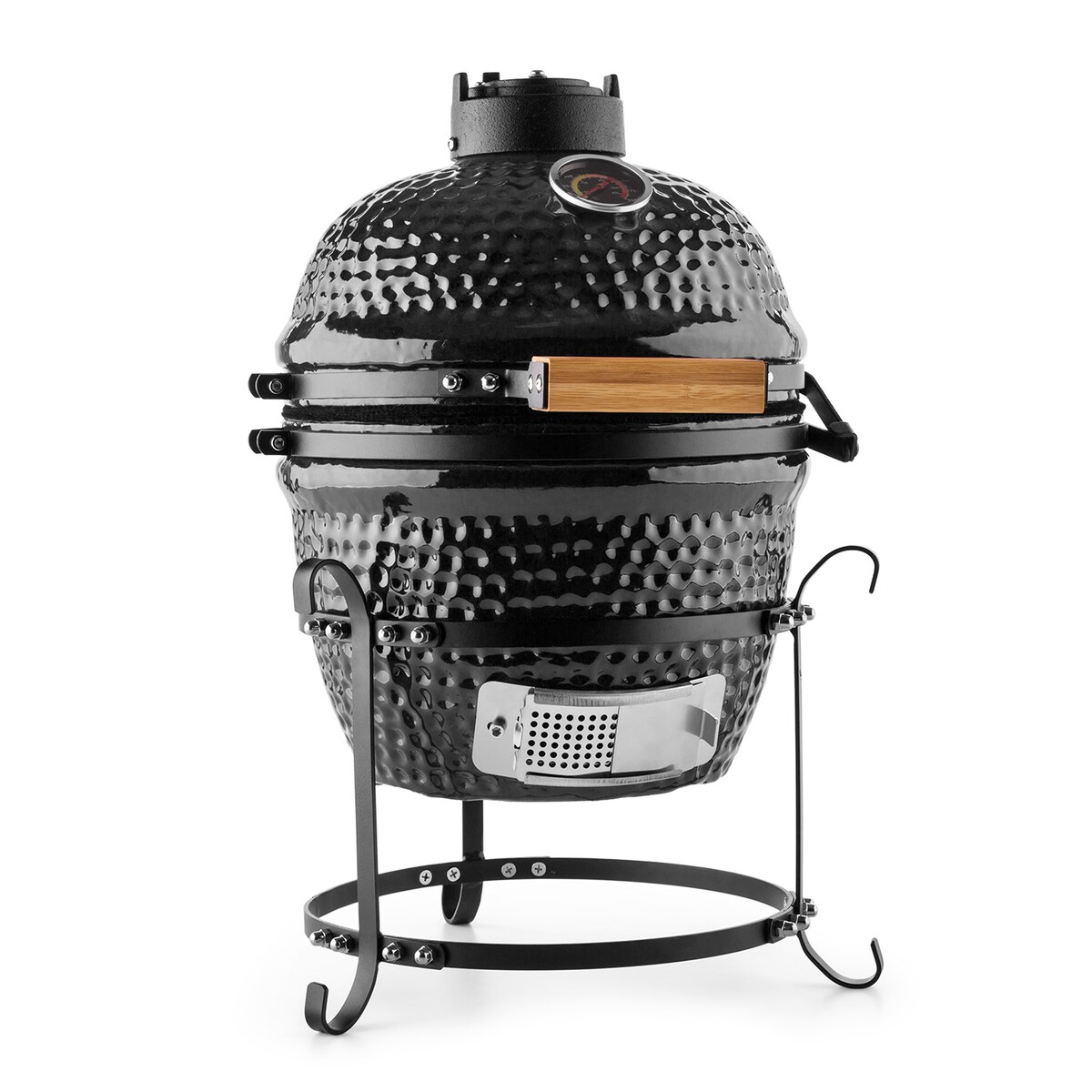 Klarstein Princesize Kamado-Grill Keramikgrill Edelstahl-Grillrost Smoker BBQ Schwarz