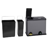 thumbnail of SVITA TC2Combo26 Küchen-Eimer 26Liter 8L+18L kombiniert doppelt Abfalleimer 2er-Mülleimer Mülltrennung Treteimer Grau