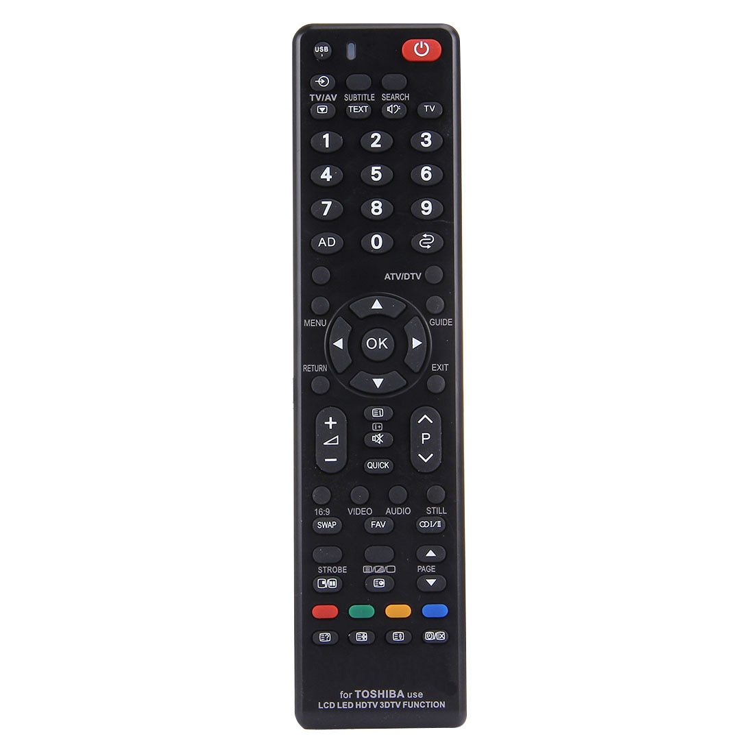 Télécommande Universelle Télévision Toshiba Ledtv Lcdtv HDtv 3Dtv Piles Aaa Noir YONIS