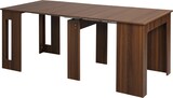 thumbnail of Ausziehbarer Esstisch Holzwerkstoff Braun 180x85x75 cm, klappbar mit Rollen