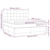 thumbnail of vidaXL Boxspringbett mit Matratze & LED Dunkelbraun 180x200 cm Stoff