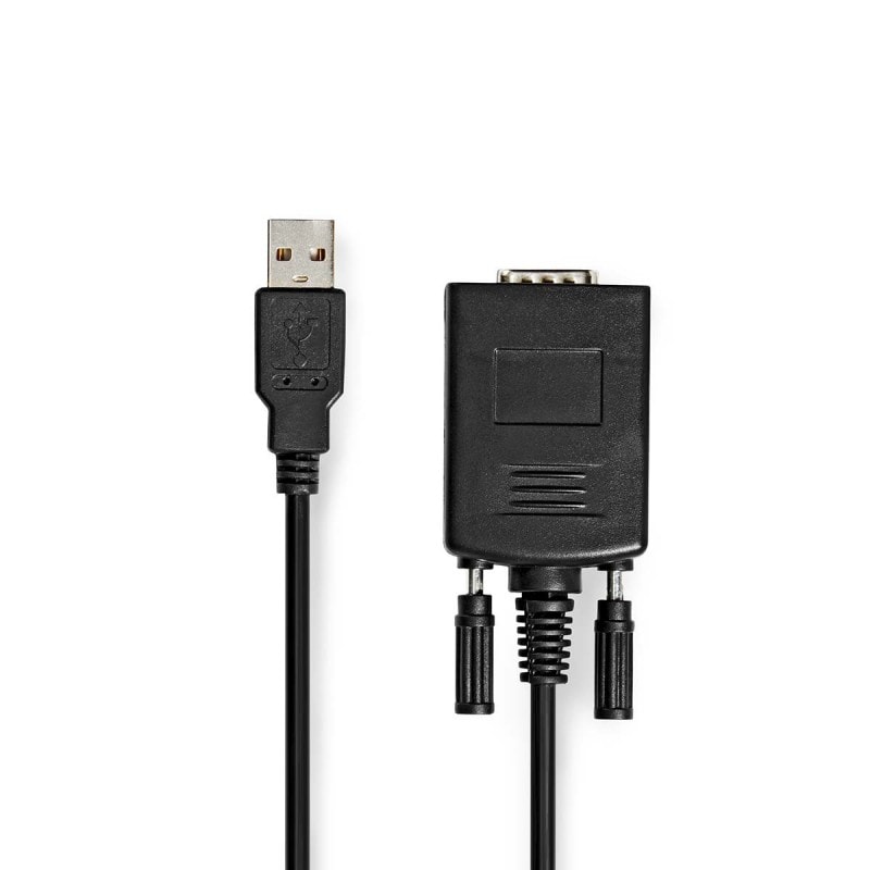 Convertisseur  Usb A Mâle Vers Rs232 Mâle  Usb 2.0  Câble De 0,9 M Usage Non Intensif Nedis