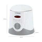 thumbnail of Bomann FRR 1290 CB Freidora Fondue, 1 L, 6 Tenedores Fondue, Termostato Regulable, Filtro Antiolores Humos 900W Blanco/Gris
