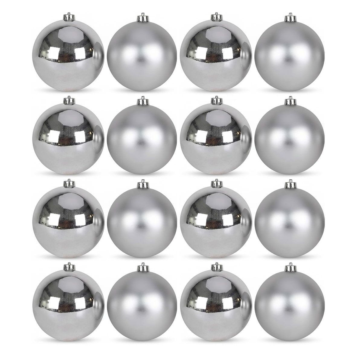 WellHome - Conjunto de 60 Bolas de navidad en Color Plata