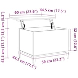thumbnail of Table basse Chêne marron 60x44,5x45 cm Bois d'ingénierie Modèle Patio Celeste Prime Plus