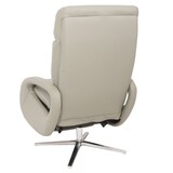 thumbnail of Relaxsessel HWC-L11, Design Fernsehsessel TV-Sessel Liegesessel, Liegefunktion drehbar, Voll-Leder ~ grau