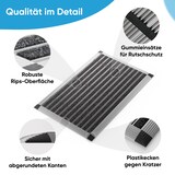 thumbnail of Fußmatte außen 50x80 cm mit silbernem Aluminium Rand für Innen- und Außenbereich, Aluminium Schuhabstreifer mit Polypropylen-Fasern