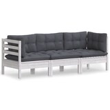 thumbnail of vidaXL 3-Sitzer-Gartensofa mit Anthrazit Kissen Massivholz Kiefer