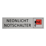 thumbnail of CombiCraft Aluminium Türschild Neonlicht Notschalter 165x45mm mit 3M-Tape zur Befestigung, einfache Kennzeichnung von Räumen und Bereichen
