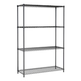 thumbnail of Combisteel stellingsysteem met 4 legborden van zwart staal 1800x450x1800mm