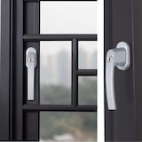 thumbnail of Fenstergriffe abschließbar 10 Stück Aluminium Silber Druckknöpfe Balkontürgriff außen