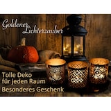 thumbnail of Kerzenhalter 3er Set Kerzenständer Teelichthalter rund schwarz gold