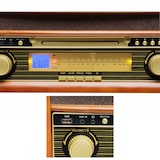 thumbnail of Lecteur de disques vinyles MCR-50MK3 Design rétro. Radio FM/AM, CD, Cassette. Haut-parleurs 5W. Fonction REC, Boîtier en Bois