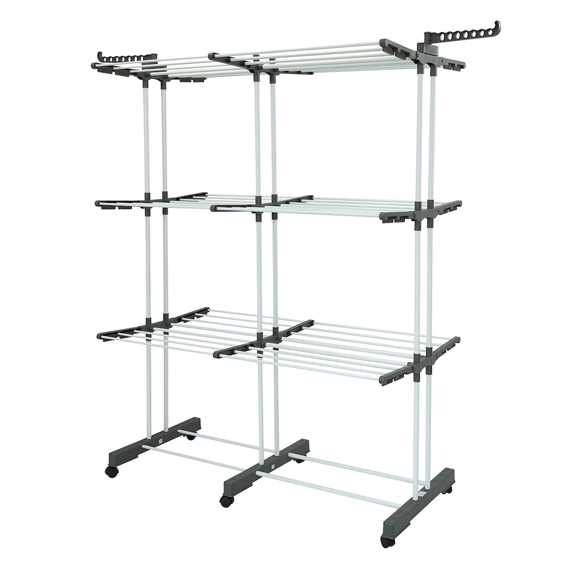 Kitchen Move Tendedero extensible XXL EXTRA 38M 3 niveles Acero Gris