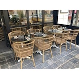 thumbnail of Plateau de table rond MARCEAU - Marbre MARQUINO - Cercle laiton D60 cm