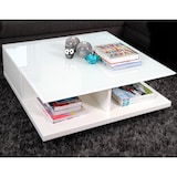 thumbnail of SalesFever salontafel vierkant | twee laden | MDF hout | B 100 x D 100 x H 36 cm | wit