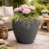 thumbnail of WellHome - Blumentopf aus rotationsgeformtem Kunststoff 32L Ø40x40cm in farbe Graphitgrau - Latia Round MIDL