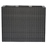 thumbnail of METRO PROFESSIONAL Fioriera / divisorio con 3 inserti per piante Barbados, rattan sintetico, nero