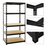 thumbnail of PROREGAL 2x Schwerlastregal Tiger | HxBxT 180x90x45 cm | Fachlast 265kg | Schwarz | Stecksystem Lagerregal Regalsystem 2 Stk.