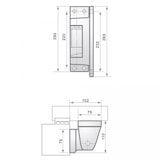 thumbnail of Dobradiça para câmara frigorífica industrial com rampa de retorno Esquerda - I-211