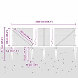 thumbnail of vidaXL Zaunpfosten Grau 25 x 0,8 m (13 mm Mesh) Stahl und PVC