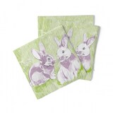 thumbnail of Tissue Serviette Lilly & Lenni, 40 x 40 cm, 3-lagig, 100 Stück - Mank - Ostern Frühling