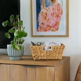 thumbnail of HMF 37269-30CM Geschenkkorb leer, Aufbewahrungskorb geflochten aus Wasserhyazinthe | 30 x 30 x 12 cm