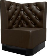 thumbnail of Gastro Eckbank Amsterdam | 64x64 cm | Kunstleder Braun | Chesterfield