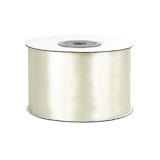 thumbnail of 50mm Satinband 25m Schleifenband Geschenkband Dekoband Breites Stoffband Ivory